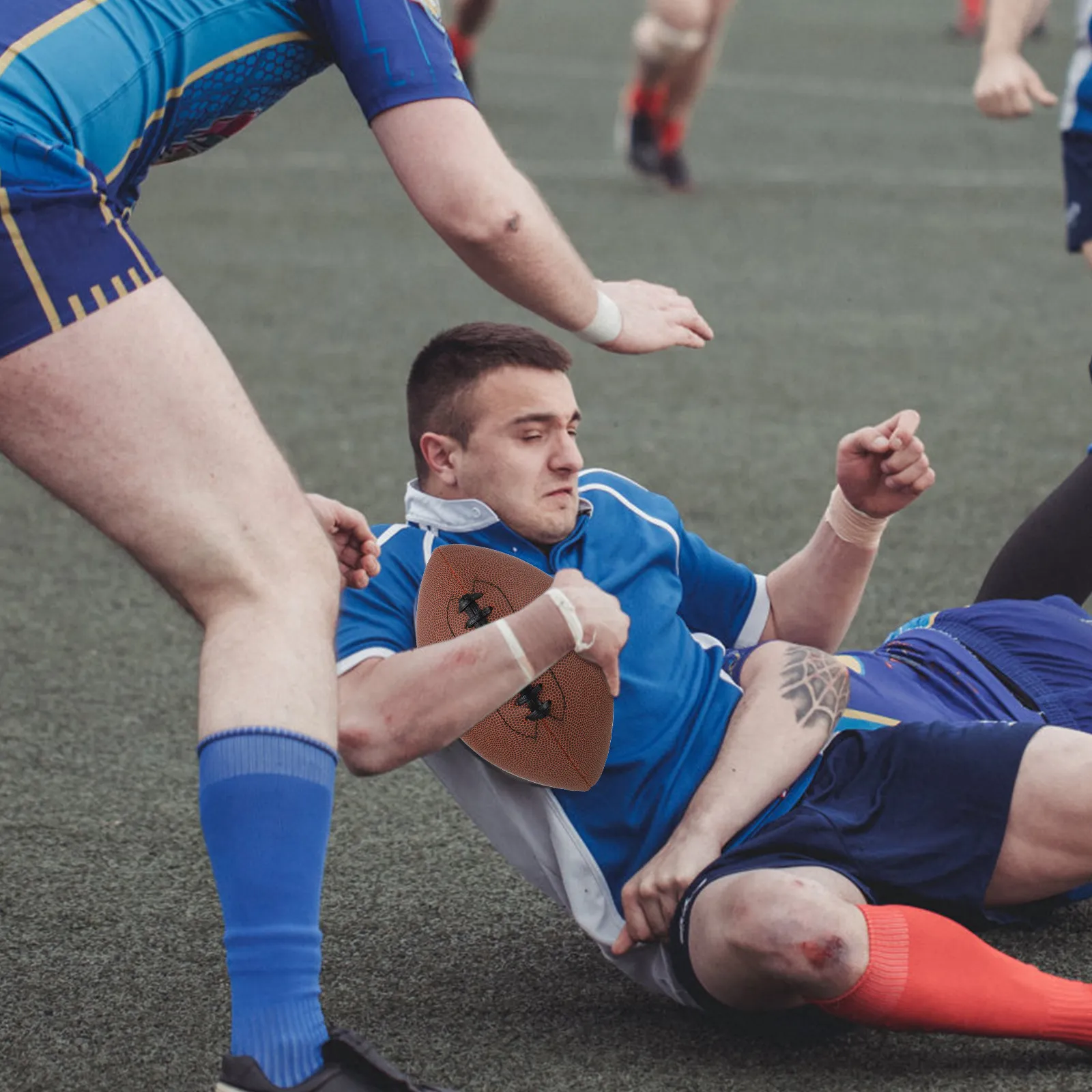 

1 шт. Профессиональный тренировочный мяч для регби из ПУ, эластичный, для занятий спортом, соревнований, тренировок спортсменов, аксессуар для стадиона и дома