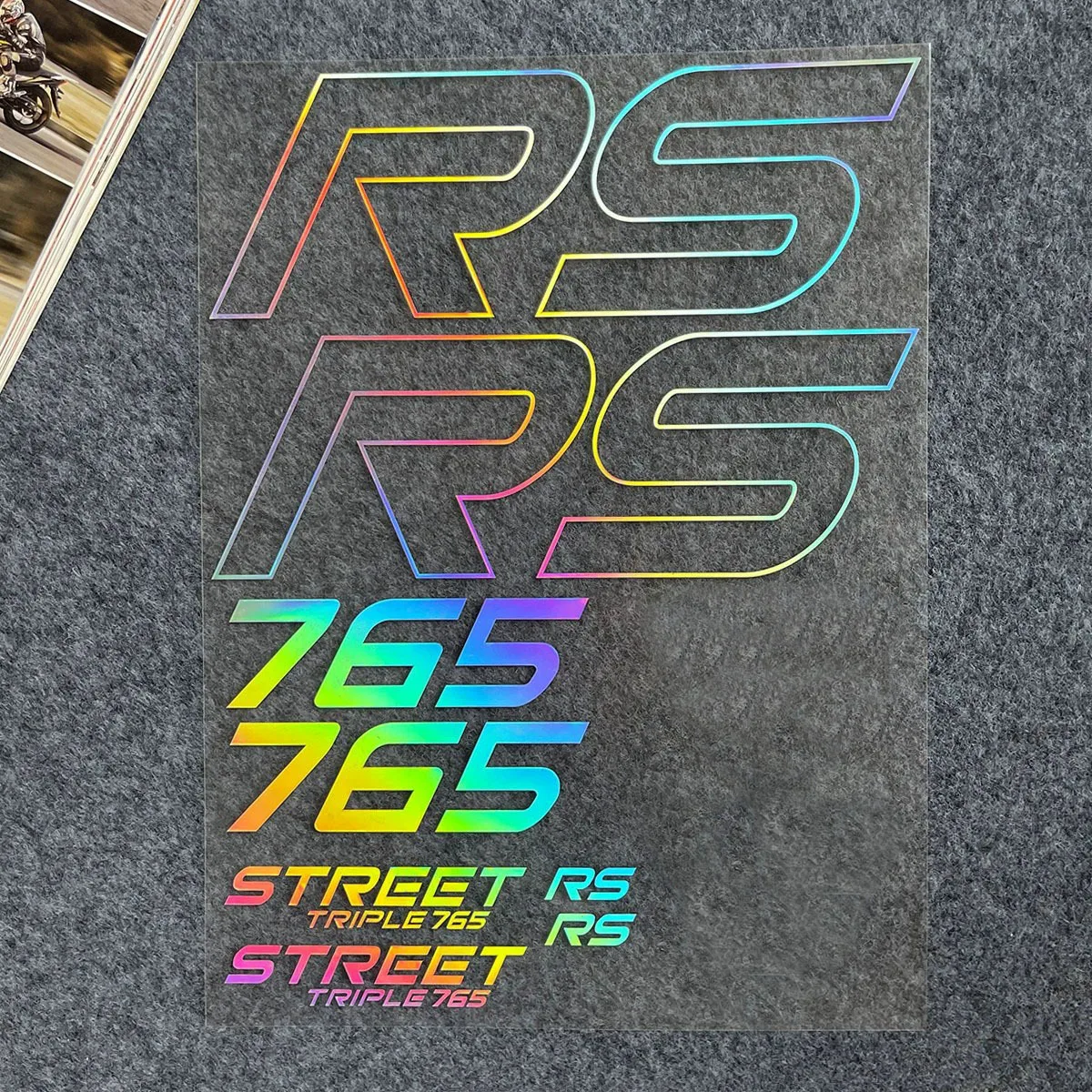 

2D Flat Street Triple RS 765 Sticker, Waterproof Vinyl Decal for Motorcycle Helmet, Body & Universal Vehicle Decoration