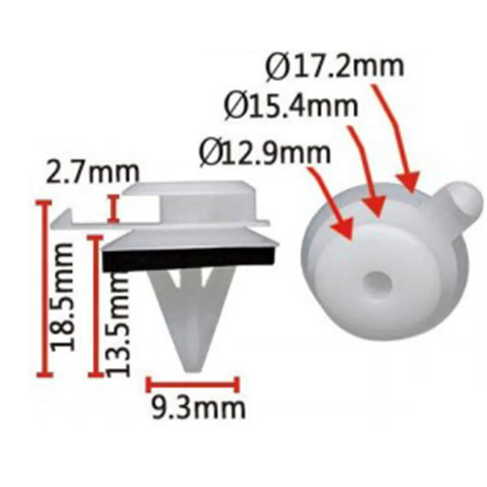 A Pillar Post Trim Clips for Land Rover Discovery For LR3 Windscreen Set of 10 Plastic Clips for Secure Attachment