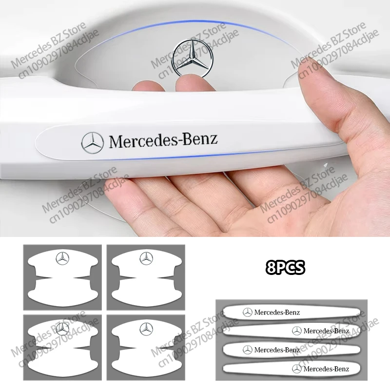 4/8pc Anti-Kratz-Aufkleber Auto türgriff Cup Protector Film für Mercedes Benz W204 W124 W201 W202 W212 W220 W205 Gla Cla AMG