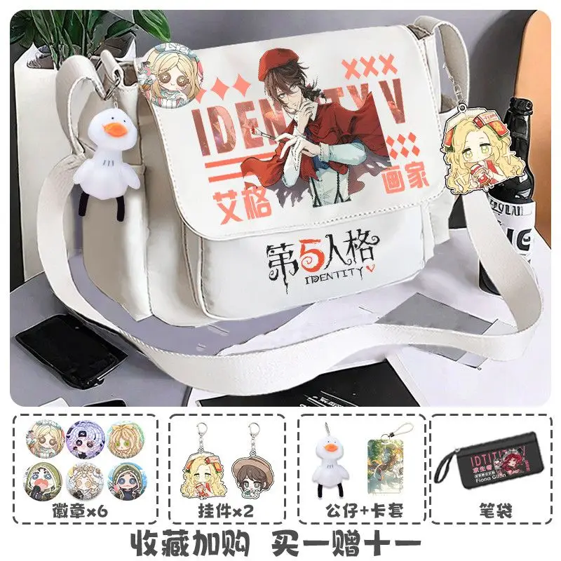 لعبة Identity V Anime 2025 الجديدة كوس الرسام إيما وودز جيشا بارميد إلخ. حقيبة ماسنجر بسيطة ومحمولة للجنسين #2