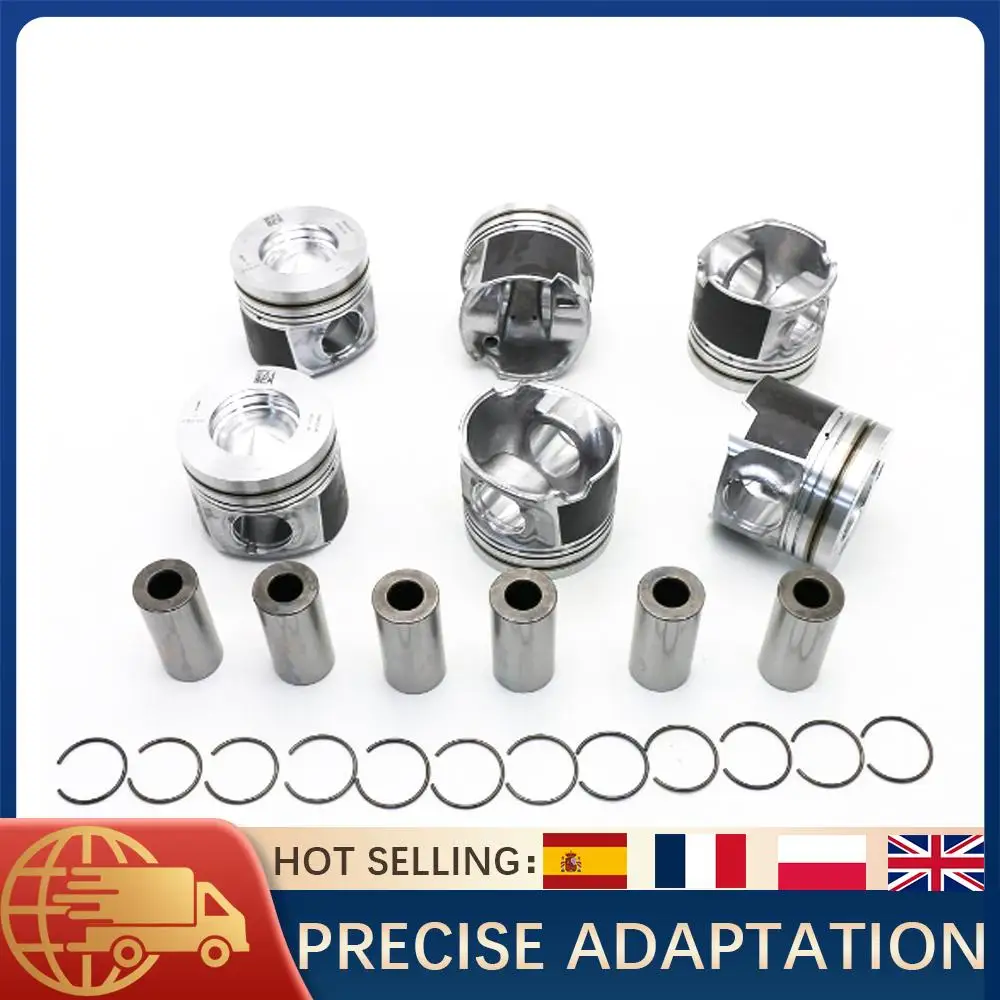

6pcs Engine Pistons Set +0.5 For BMW N57D30 3.0L Diesel E90 E92 F10 F11 F30 F31 F32 F13 F15 F16 X3 X4 X5 X6 330d 530d 730d