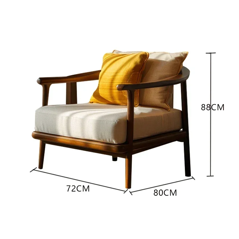 أريكة مفردة وابي سابي ويند ما بعد الحداثة مصممة من الخشب الصلب فيلا استقبال كرسي ترفيهي إيطالي