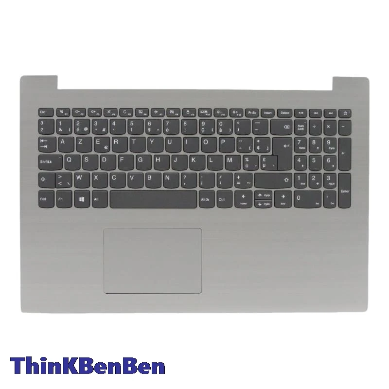 BE belgian Keyboard Platinum เคสด้านบนสีเทาเคสสำหรับ Lenovo IdeaPad 330 15 ich แล็ปท็อป5CB0R46847