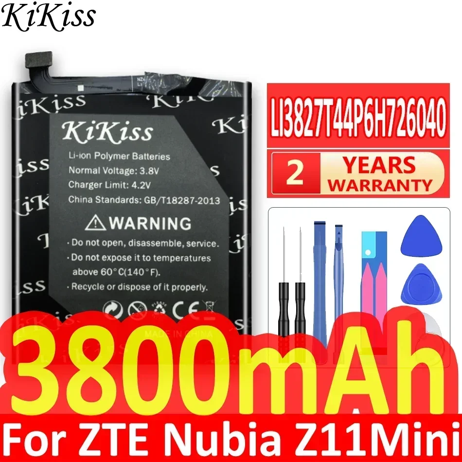 KiKiss Battery 3800mAh Li3827T44P6h726040 For ZTE Nubia Z11 Mini NX529J