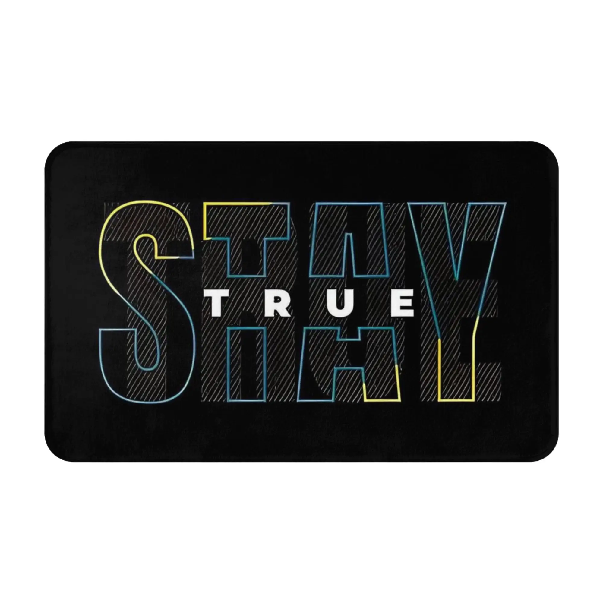 Stay True Modern Text Design Anti-Slip Mat Kitchen  Entrance Doormat Floor Decoration