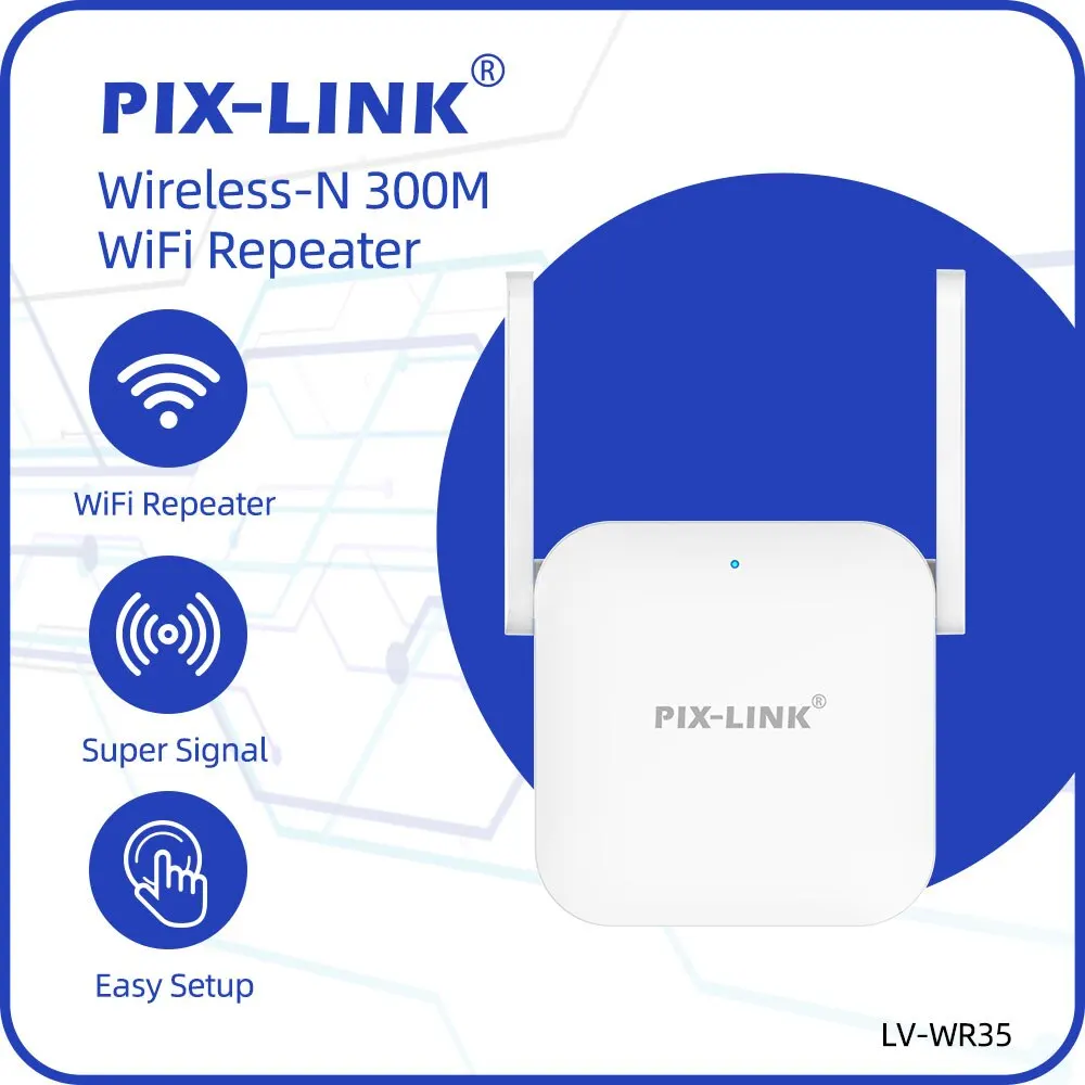 Pix-Link Wr35 Wifi Repeater 300M Wifi Draadloos Internet Range Extender Signaalversterker Voor Thuis Met Ap-Modus