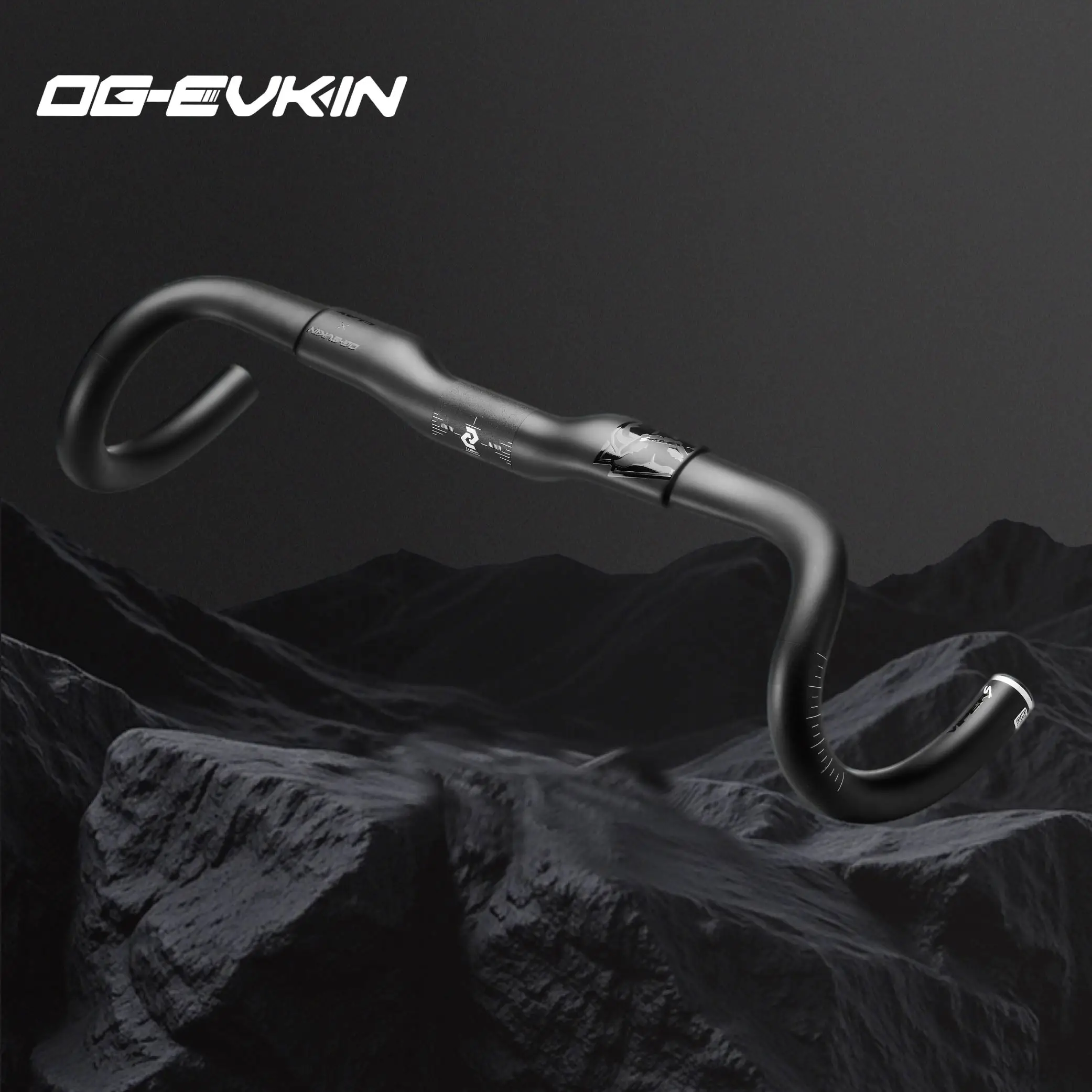 OG-EVKIN VIPERS Carbon Gravel Handlebar Internal Cable Drop Bar For Gravel Bicycles Handle Bar Bicycle Parts Matte Black