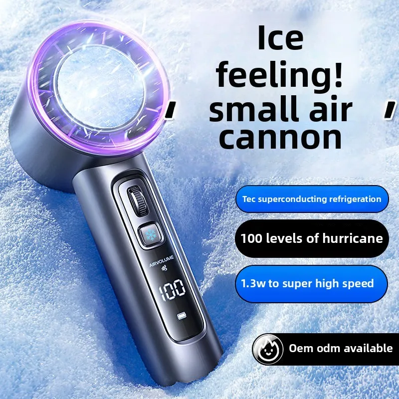 High-speed Semiconductor Cooling Handheld Desktop Fan Usb Mini Portable Charging Ice Compress Portable Outdoor Small Fan
