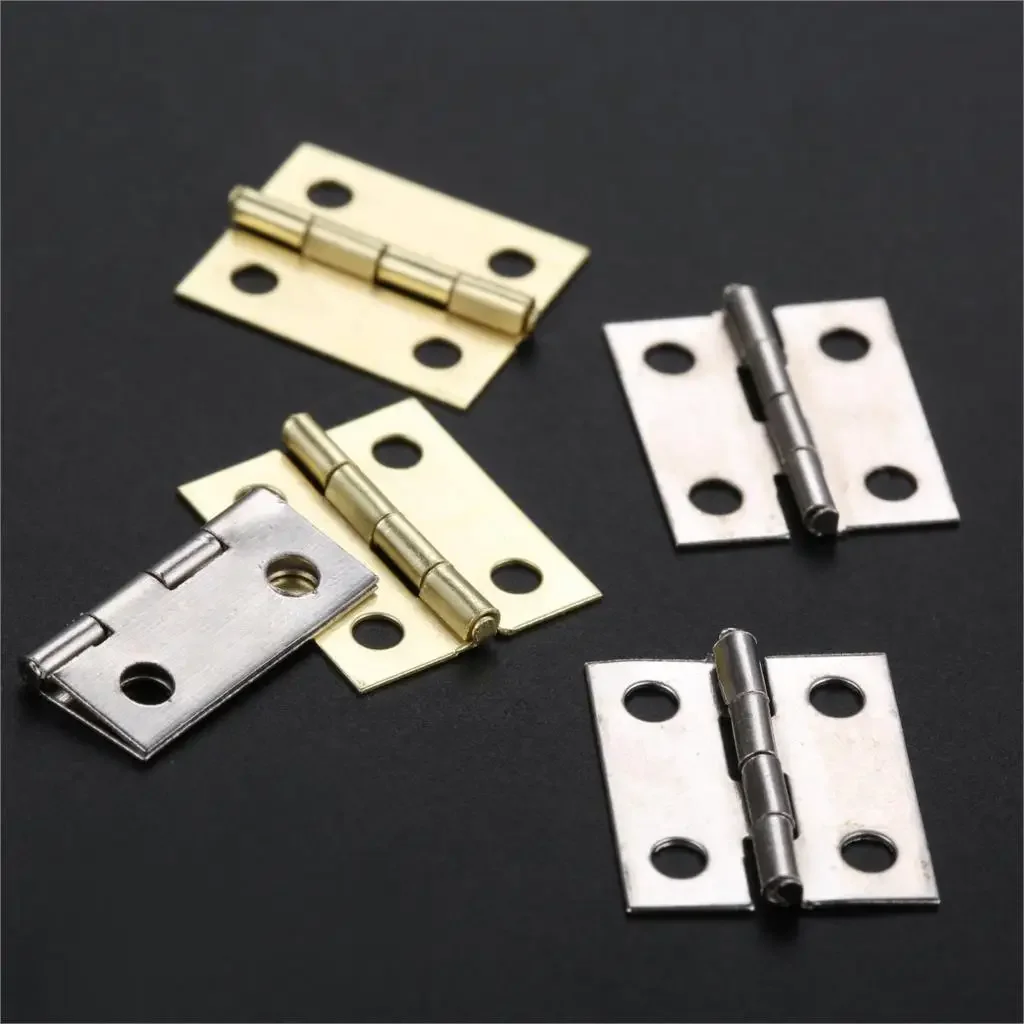 20Pcs Mini Cabinet Hinges Furniture Fittings Decorative Small Door Hinges for Jewelry Box Furniture Hardware 18*16mm