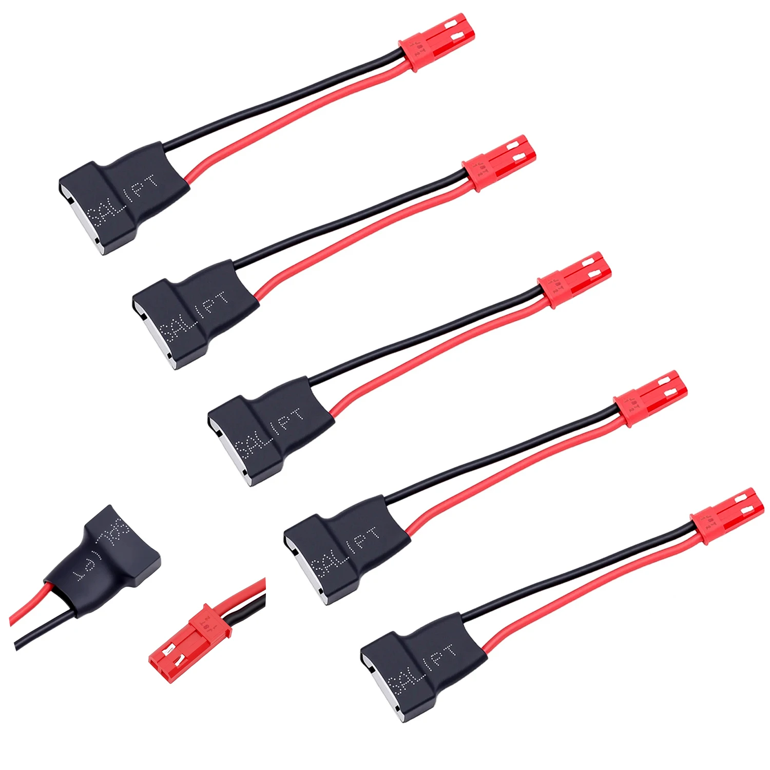 TCRC 5PCS Servo to 4S Lipo Balance Port Connectors JST-XH Balance Male Plug to JST Male Plug Adapter