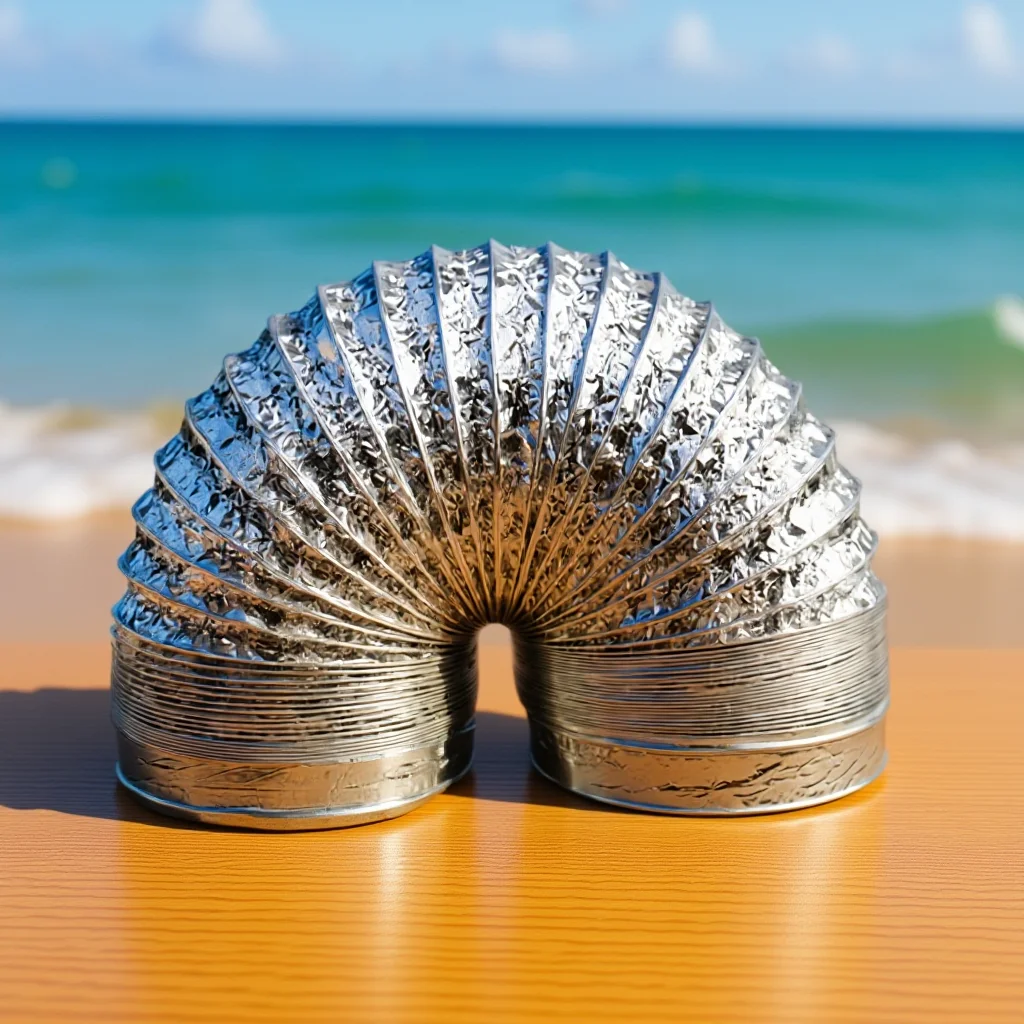 

1Pcs 2M Heavy Duty Aluminum Vent Hose Flexible Fire Resistant Ducting for Dryer Exhaust Air Conditioner Bathroom Ventilation