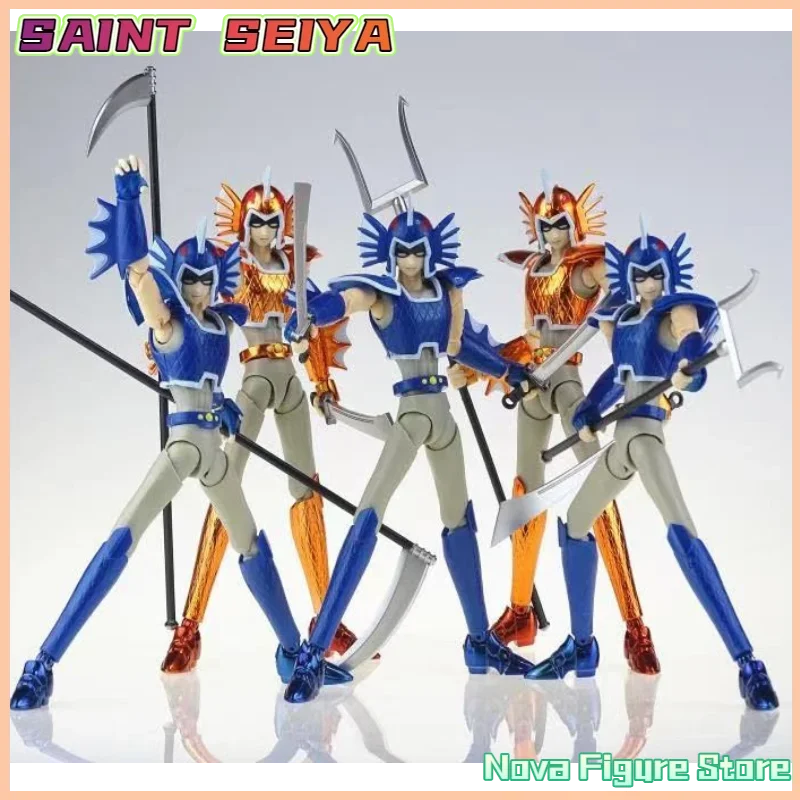 En stock: Saint Seiya Myth EX - Figura de acción de soldado de la escena del Templo, soldado luchador marino, con base de exhibición, juguetes coleccionables, regalos.
