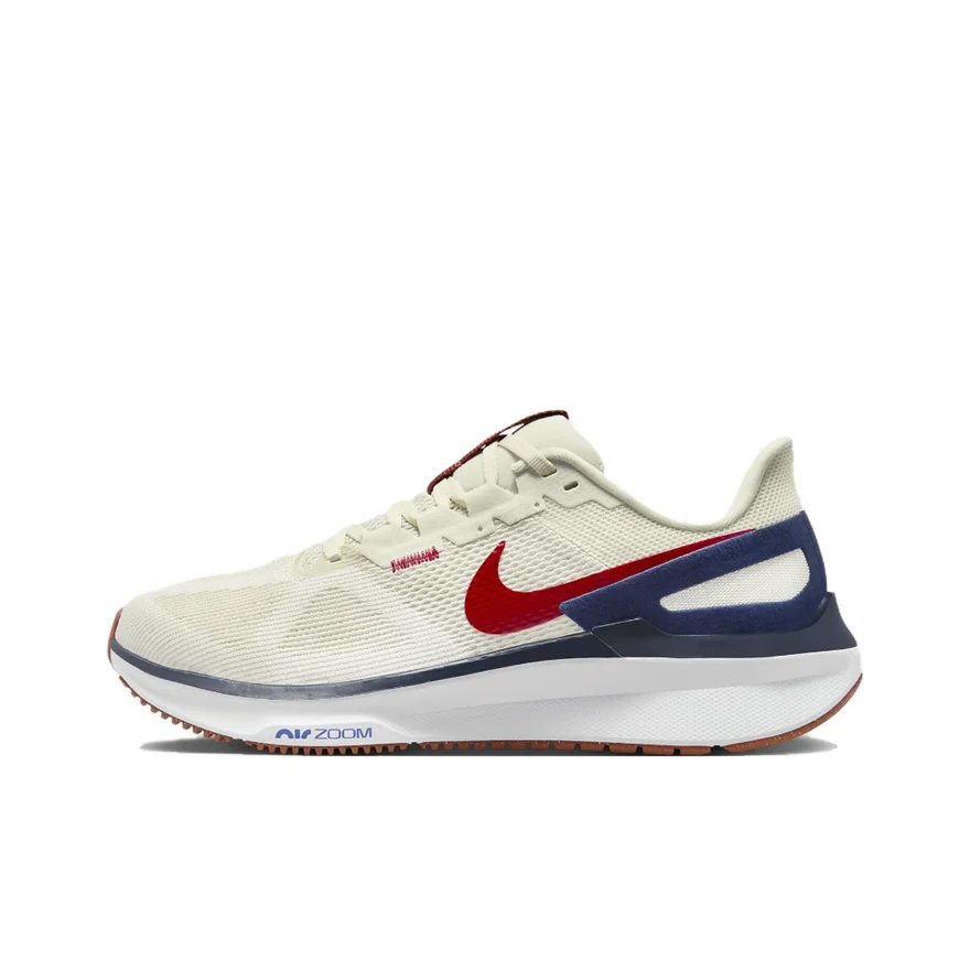 Nike Zoom Structure 25 Classic Comfort and Versatile Low Cut Sports and Leisure Running Shoes for Men Off White