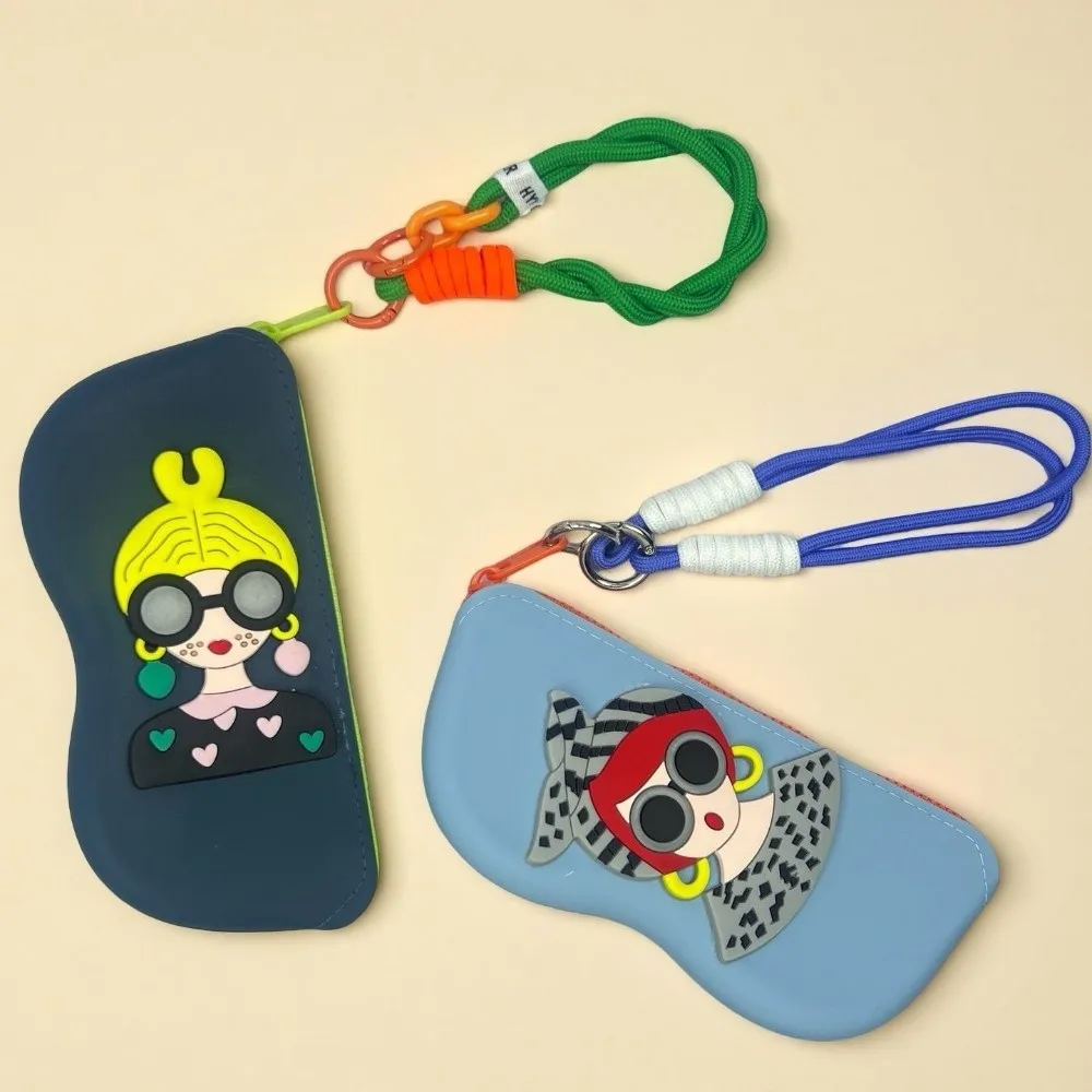 متعددة الوظائف سيليكون نظارات حقيبة مقاوم للماء الكرتون سيليكون النظارات حقيبة التخزين الغبار النظارات الشمسية تخزين كليب #1