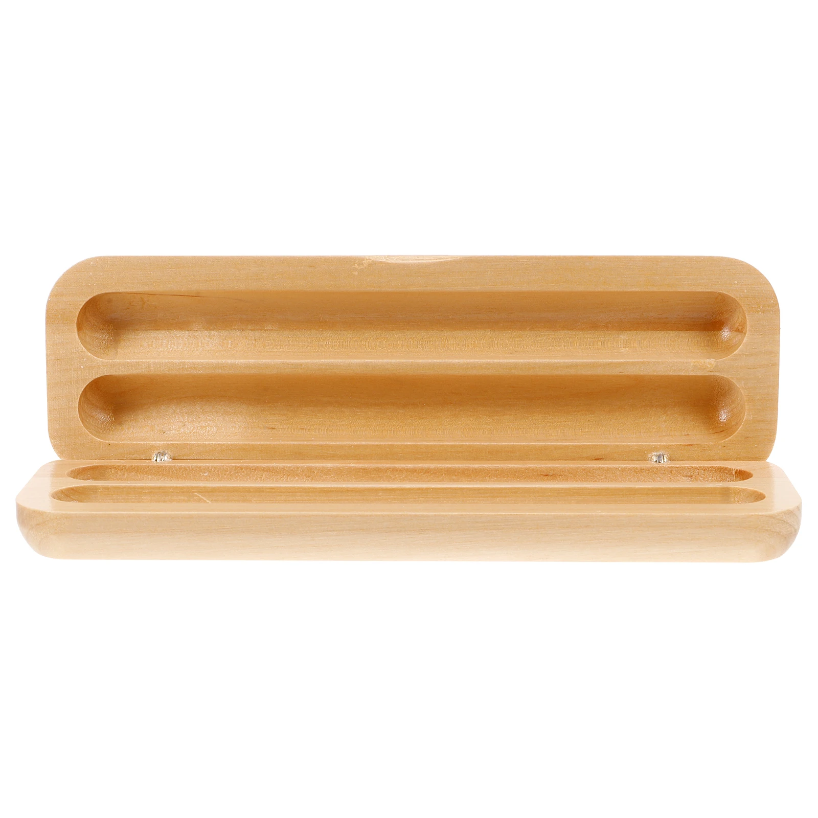 

Wooden Organizer Double Holder Empty Presentation Case Gift Packaging Storage Box Pen Case Container Retro Style Portable Pen