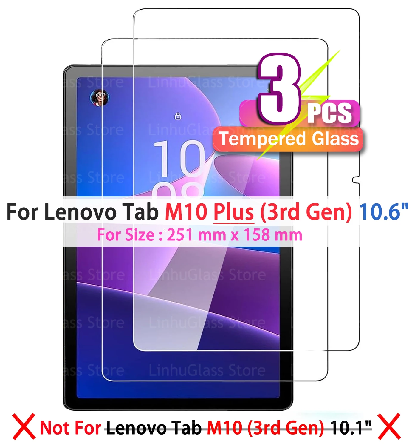 (10.6 Inch) Screen Protector for Lenovo Tab M10 Plus 3rd Gen