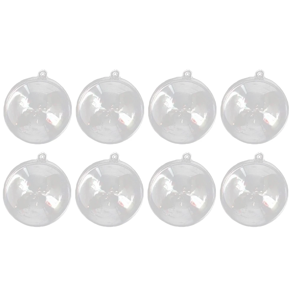

12 Pcs Acrylic Ball Christmas Transparent Clear Balls Ornaments for Decorations Baubles Refillable