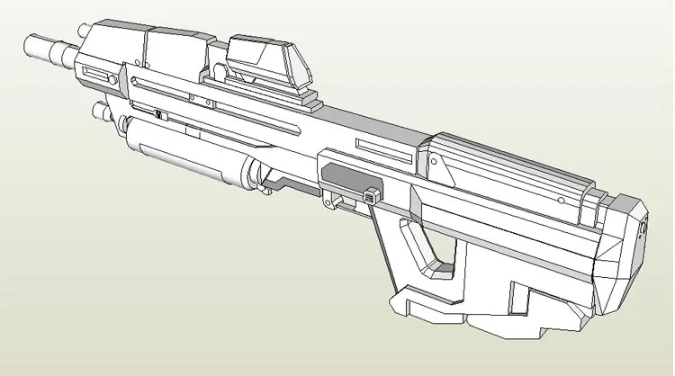 1:1 War Human Ma37 Rifle Paper Model Manual DIY nie można uruchomić Papercraft Toy