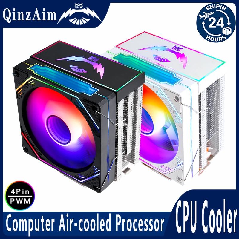 

Высококачественный процессорный кулер QiuzAim PC с 4/6 тепловыми трубками, 120 мм вентилятор, совместим с LGA1200, 1700, 1851, 115X, 2011, 2066, AM4, AM5, X79, X99