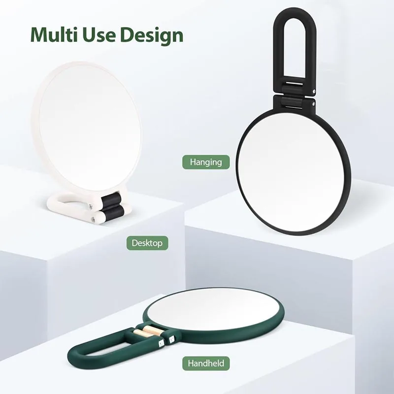 ใหม่ 2/5/10/15x ผู้หญิงกระเป๋ากระจกกระจกขยายขนาดเล็กสําหรับแต่งหน้ากระจกพับ HUAZJ06