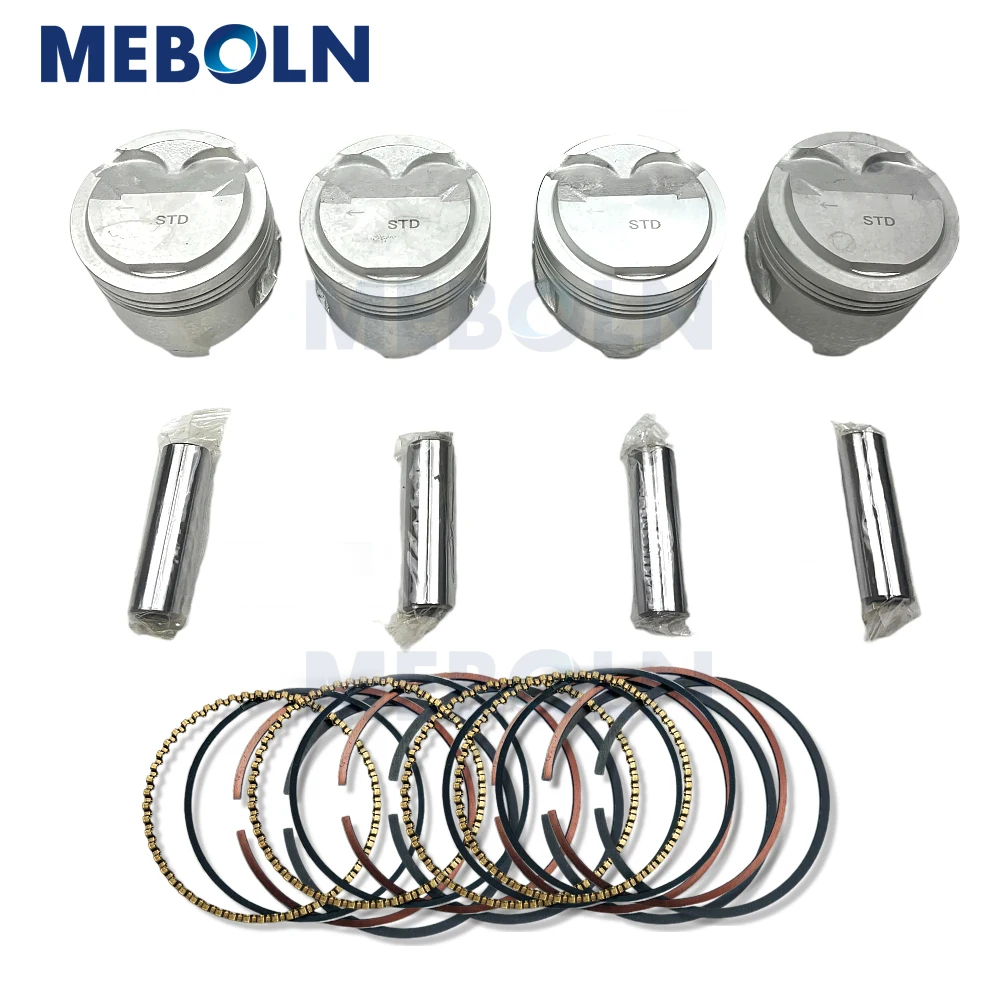 Engine Piston +Piston Ring Set For Totoya 4E-FE 5E-FE Corolla Saloon E11 1.4L Starlet EP91 1.3L Auto Car Accessories 13101-11101 view 2