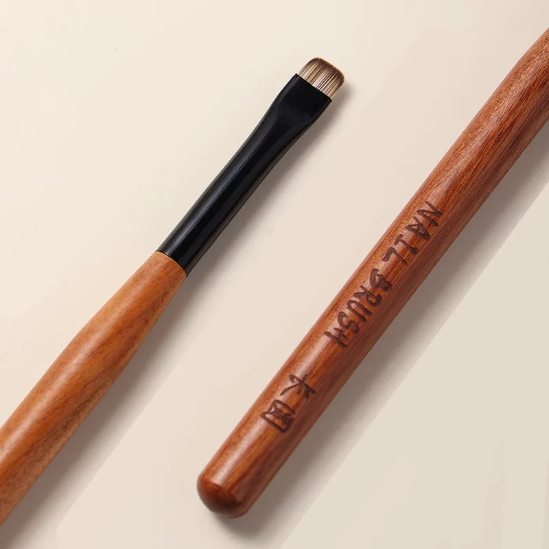 1/2개 세트 샌달우드 젤 페인팅 브러쉬 네일 아트 젤 팁 연장 아크릴 빌더 액세서리 네일 아트 브러쉬