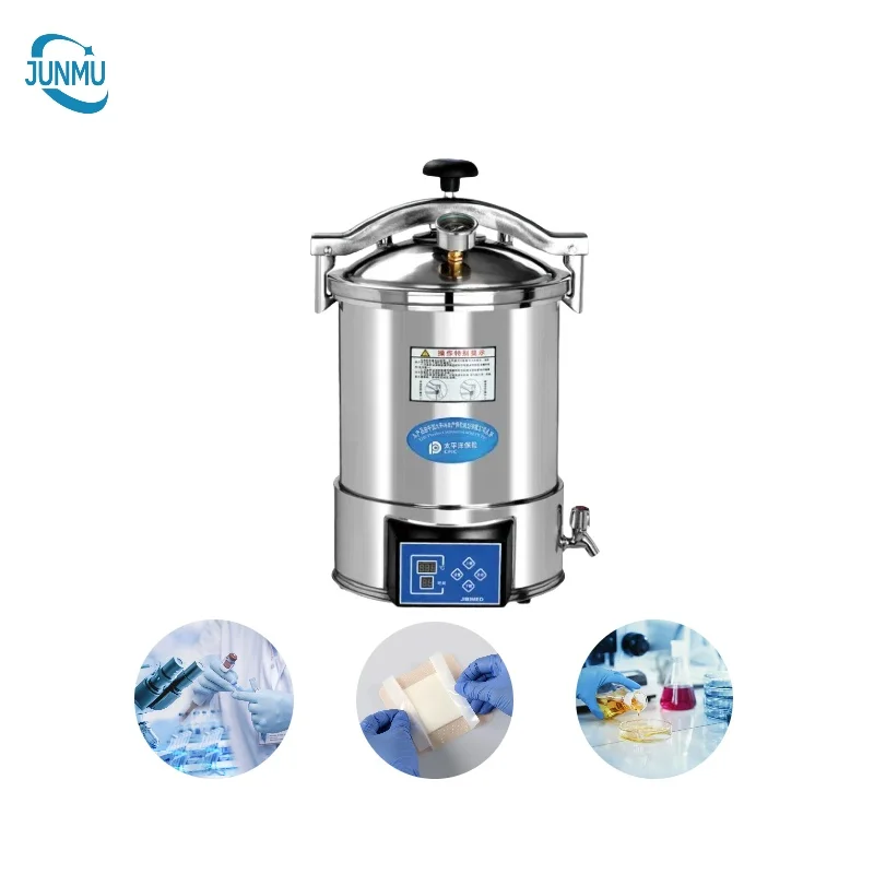 Portable Sterilizer Compact Stainless Steel Design Digital Touch Control Automatic  for Medical Surgical Instrument