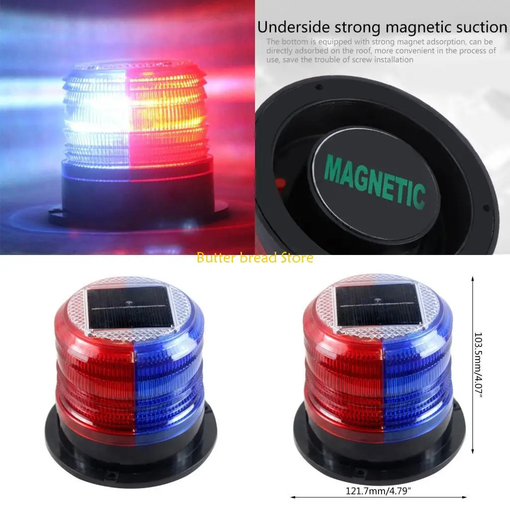 W89C ضوء تحذير وامض للطاقة الشمسية ستروب مصباح الطوارئ LED ضوء تحذير ستروب