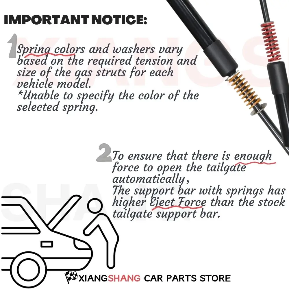 Amortiguador de puerta trasera para SEAT León Mk3 5F 2012-2020, portón trasero con resorte, maletero, carga de Gas, puntales de Gas, soporte de elevación, 2 uds.