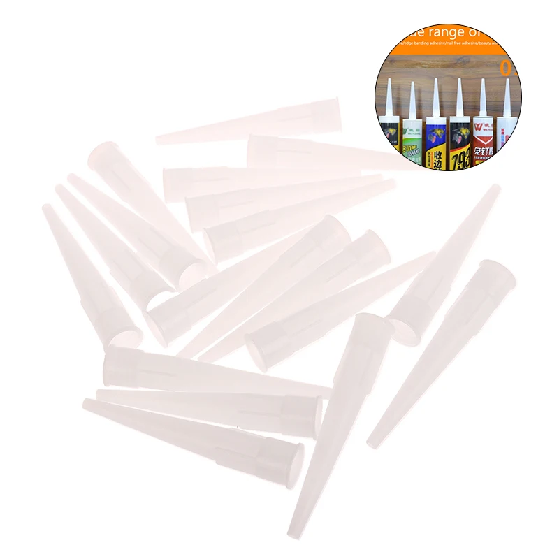 20pcs Universal Caulking Gun Nozzles Glass Glue Nozzles Sealant Silicone Caulking Tips Tools