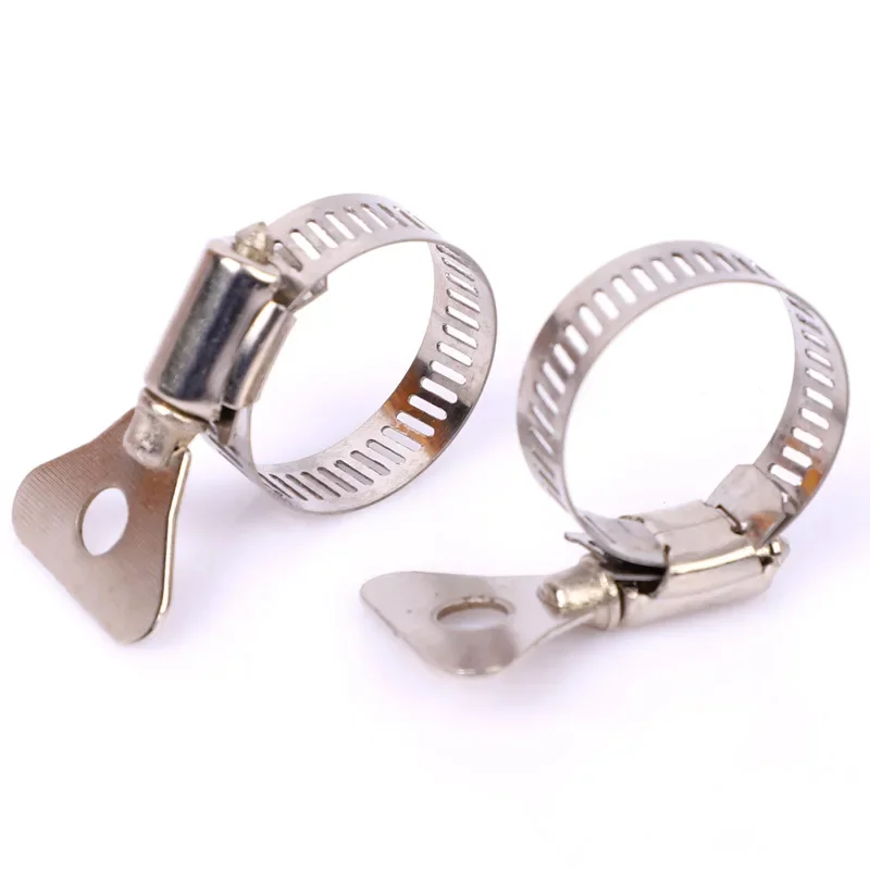 10 Stück 6–44 mm Schneckengetriebe-Schlauchschelle, verstellbare Schlüsselklemme, Schlauchklemme, Edelstahl für Wasserrohr, Automobil, mechanisch
