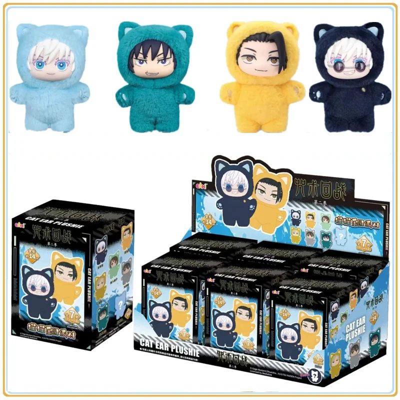 

Новый оригинальный EAKI Jujutsu Kaisen 2, плюшевая серия с кошачьими ушками, слепая коробка, загадочная коробка, аниме-фигурка, украшение для комнаты, коллекция игрушек