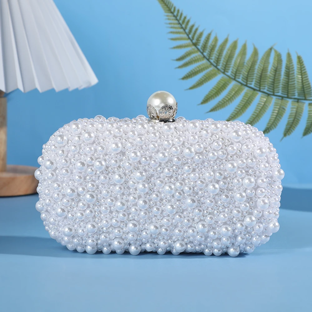 

New handcrafted pearl evening bag high-end evening dress cheongsam versatile wedding banquet gift hand-held bag