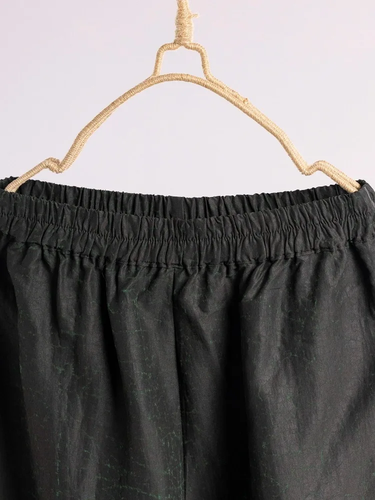 Women's New 100% Natural Mulberry Silk Fragrant Cloud Yarn Turtle Pattern Transparent Color Lazy Style Simple Straight Leg Pants