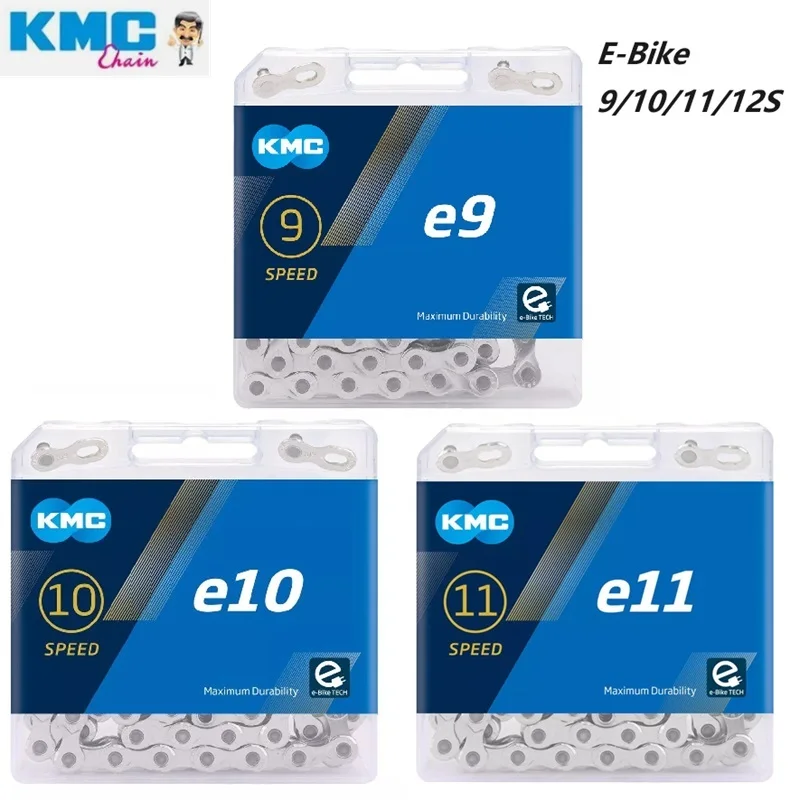 KMC-Correntes de Bicicleta Elétrica, Correntes E-Bike, e8, e9, e10, e11, e12, 6, 7, 8, 9, 10, 11, 12 Velocidade, 136L