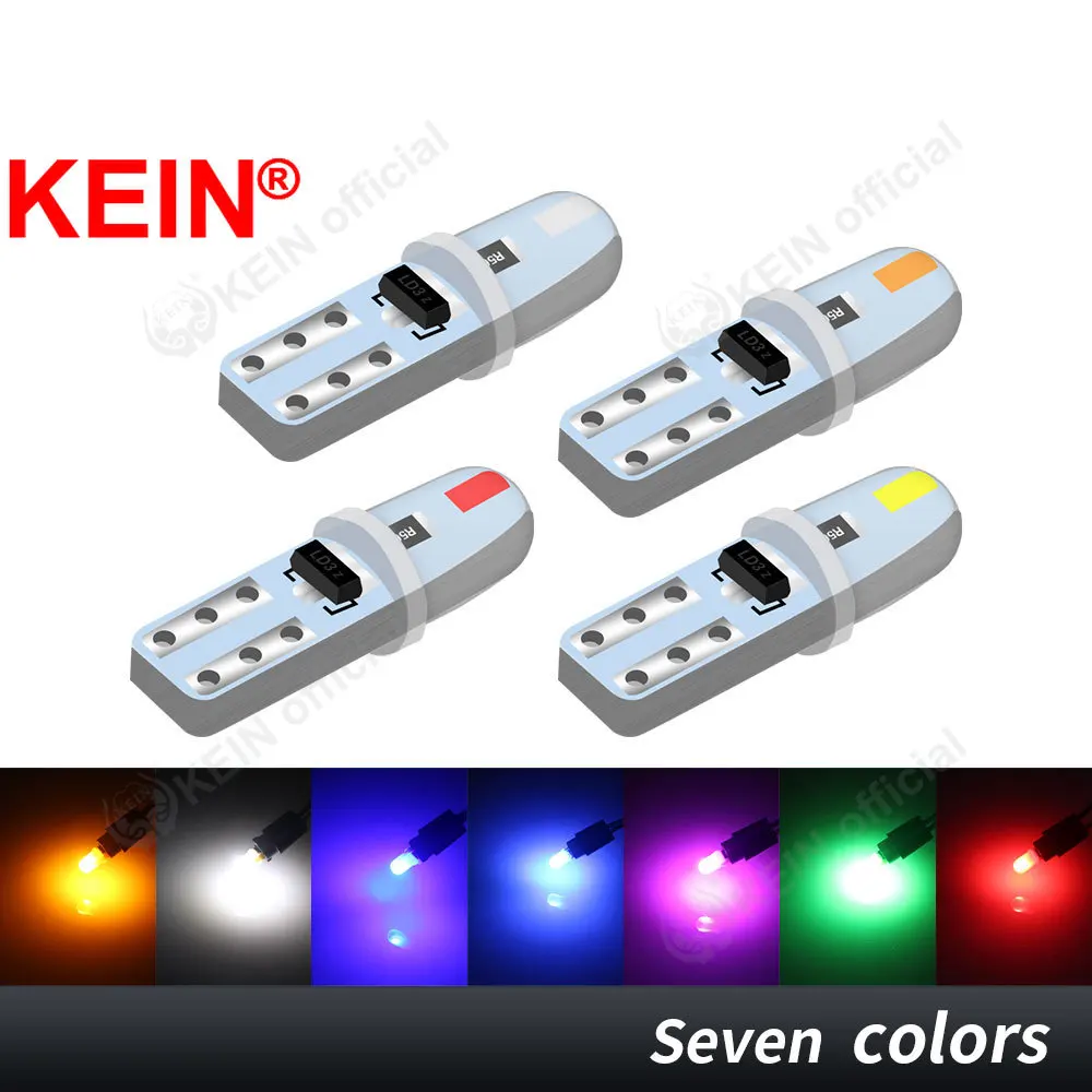 

KEIN 10PCS T5 Led Bulb Non Polar W3W 73 74 Instrument 17 2721 Dashboard Meter Indicator Switch Radio Climate Control Signal Lamp