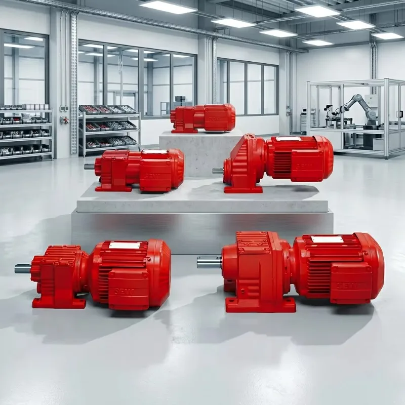 Conveyor System Use R Series Helical Gearmotor High Strength Coaxial Speed Reducer