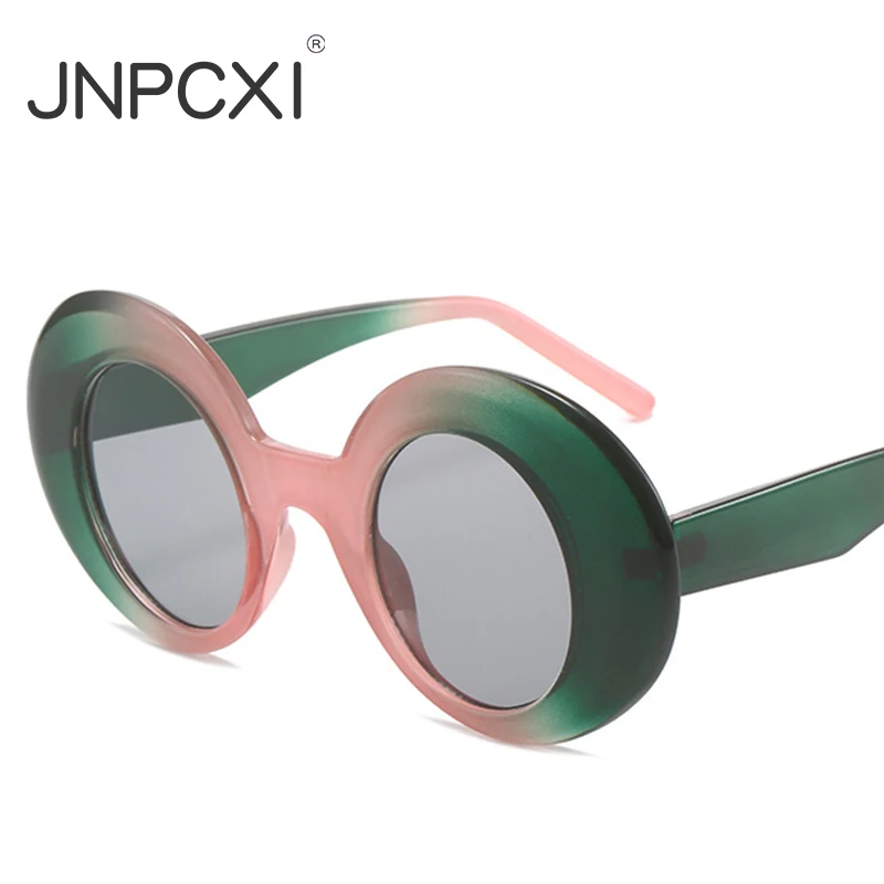 JNPCXI Vintage Punk Sunglasses Women Oval Ladies Luxury Y2K Brand Round Steampunk Men Sun Glasses Eyewear Shades