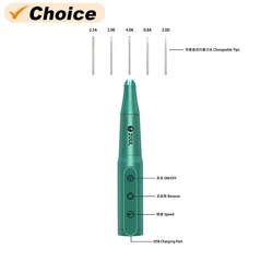 2UUL DA81 Rechargeable Electric Polishing Grinding Pen Engraving Machine Motherboard CPU Polishing Grinding Disassembly Tools