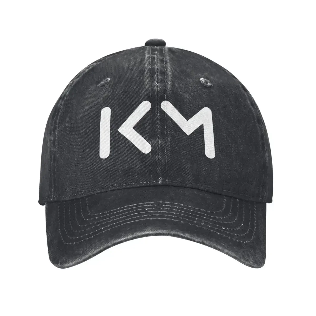New KM Mbappe Logo Men Women Baseball Caps Soccer Football Distressed Washed Caps Hat Vintage Outdoor Workouts Sun Cap