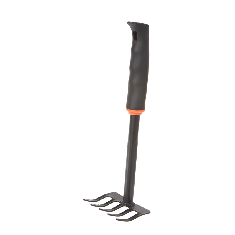 X37E 1Pc Portable Digging Tool Mini Steel Rake For Home Garden Transplanting Tool