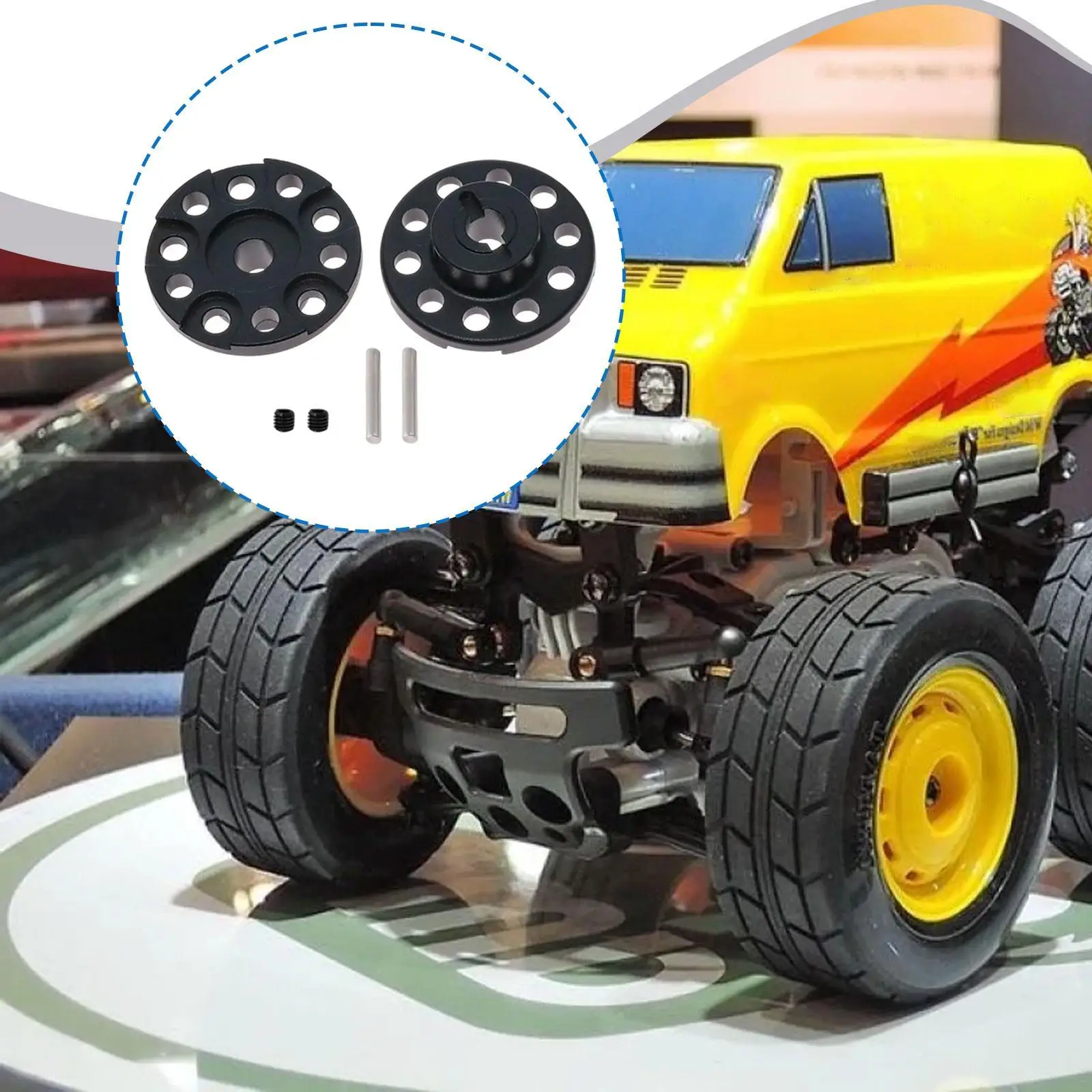 

2 Pieces 1/10 RC Rear Wheel Adapter Hub Upgrade for CW01 Model 1/10 Car DIY Replacements