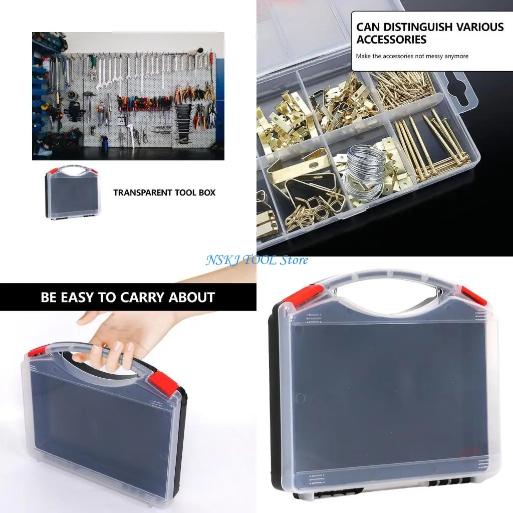 

L8RC Professional Hardware Storage Box Plastic Tool Box Screws Bolts