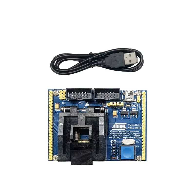 Assento para teste de assento, bolsa de teste com soquete de queimar e programação qfp44 dip fp44 atmega32 atmega16 ic