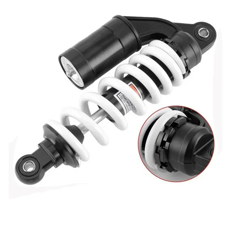 280mm Black White Aluminum Alloy Iron Hydraulic Rear Shock Absorber for Off Road Vehicle RC Car Truck Suspension Upgrade