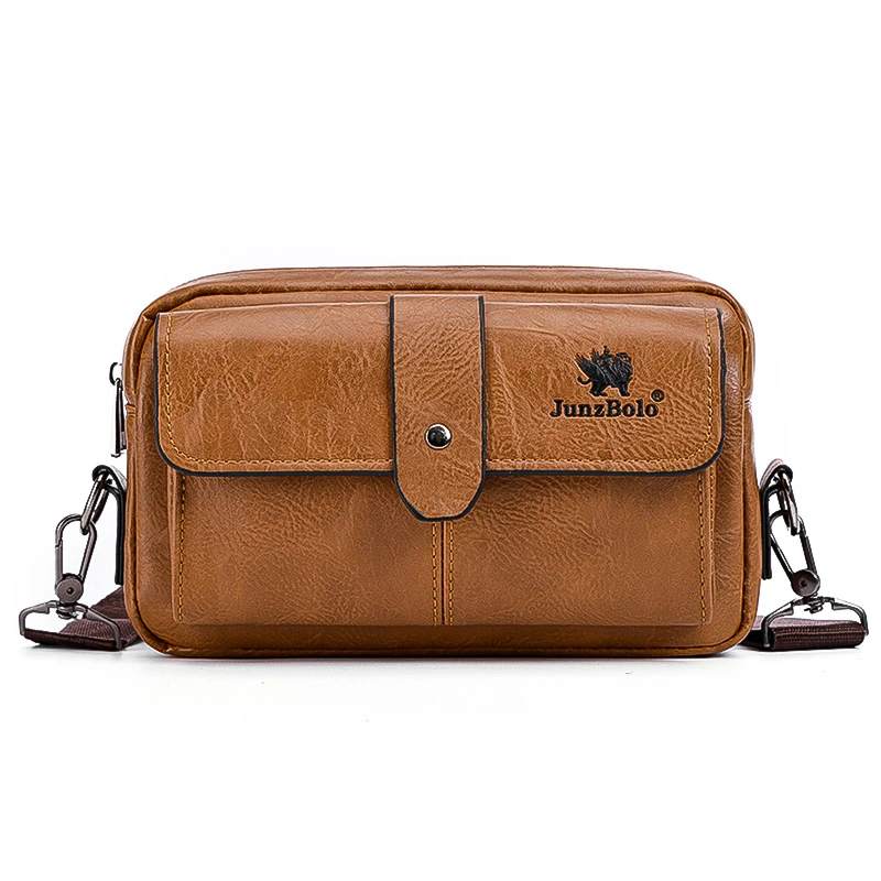 Men'S Clutch Bag Long Wallet Mini Shoulder PU Leather Handbag Cross Card Holder Phone Necessaire Pouch Hand Porter Little Bag