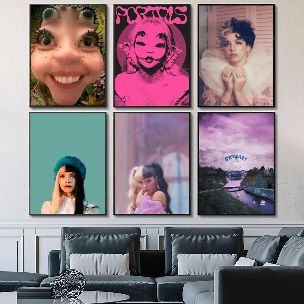 1PC Singer Melanie Martinez Portals Poster Self-adhesive Art Waterproof Paper Sticker Coffee House Bar Room Wall Decor