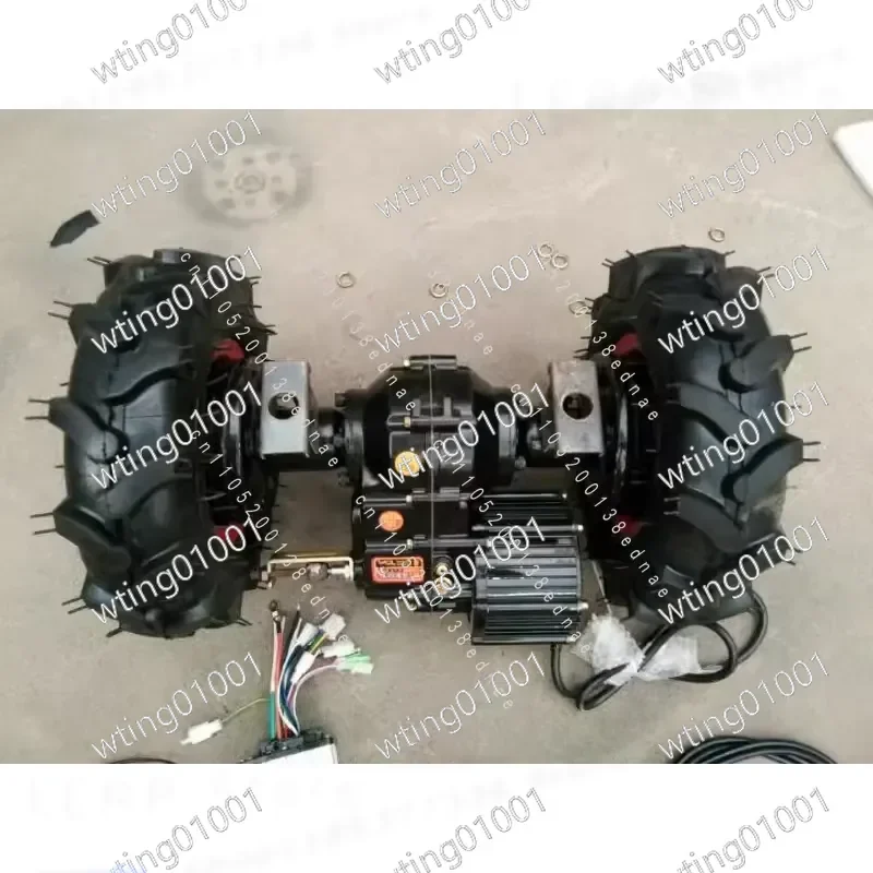 Electric Flatbed Truck Rear Axle Assembly for Electric Trolley Gray Bucket Car Breeding Greenhouse Transport Low Speed Rear