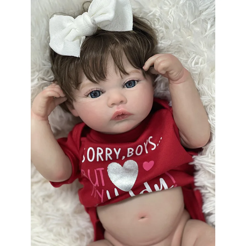 45CM Full Body Reborn Baby Doll Newborn Meadow 100% Handmade 3D Skin with Visbile Veins Collectible Doll bebe reborn